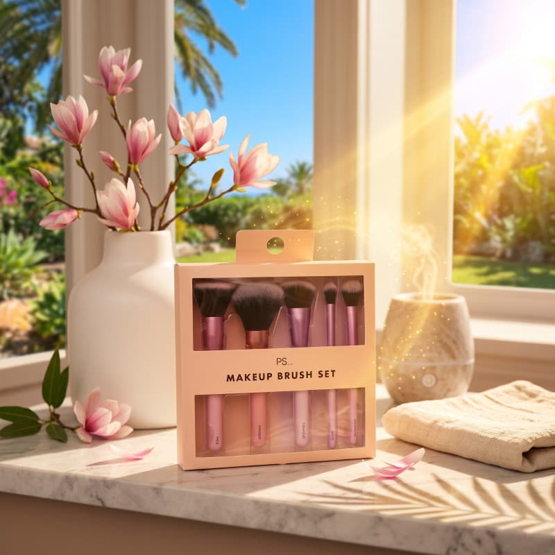 Professional Makeup Brush Set — 5 Essential Face Brushes