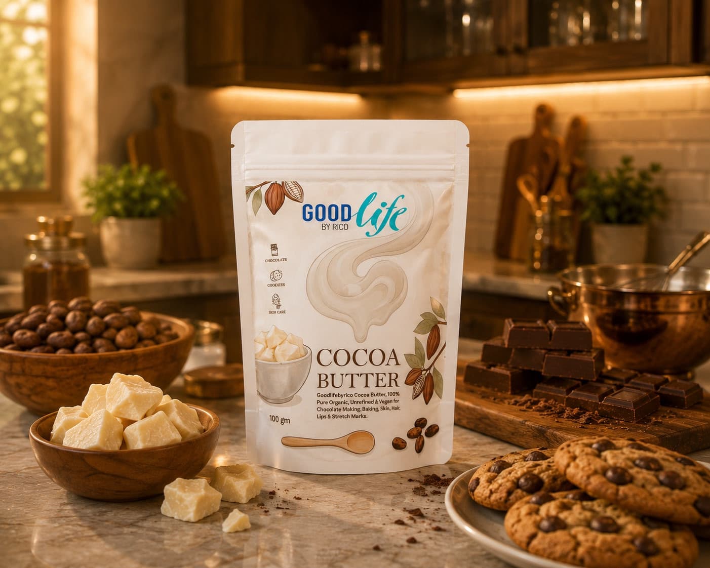Cocoa Butter 100% Pure Organic (100 gm)